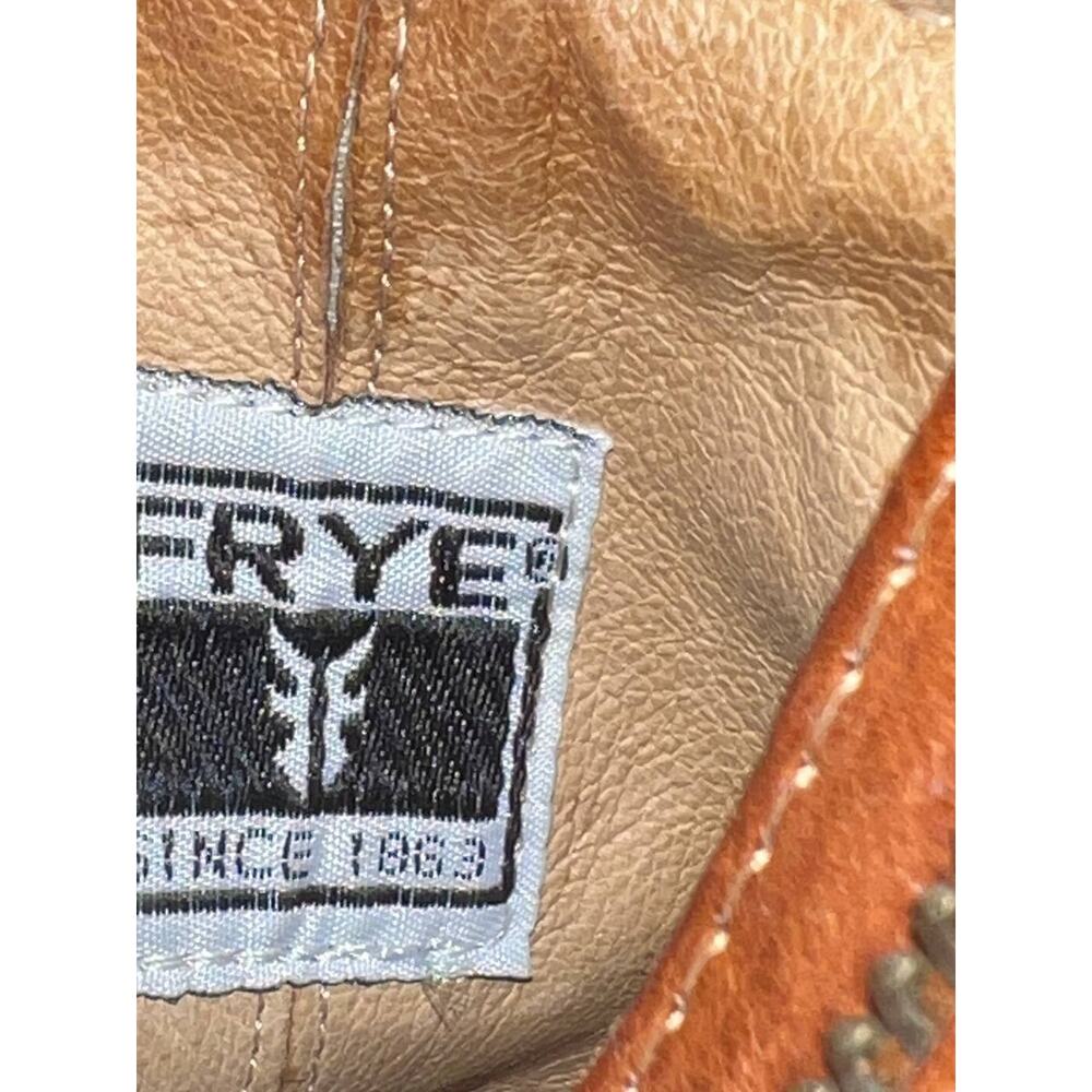 Frye Women's Carmel Full Grain Leather Zip Short Boots Y2K cognac Size 7 S000142 - Picture 7 of 11